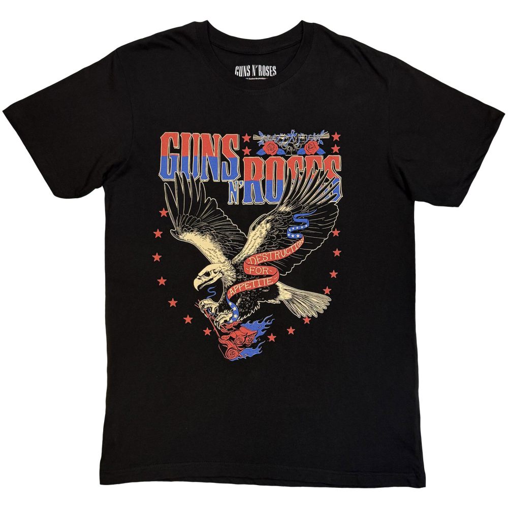 Guns N' Roses - Eagle Skull Mens Tshirt - Black